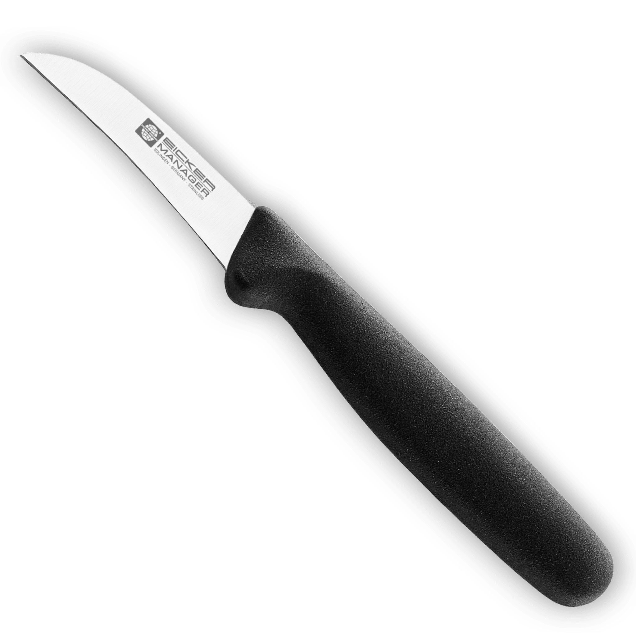 Eicker Küchenmesser gebogen Manager beim präzisen Schälen von Gemüse