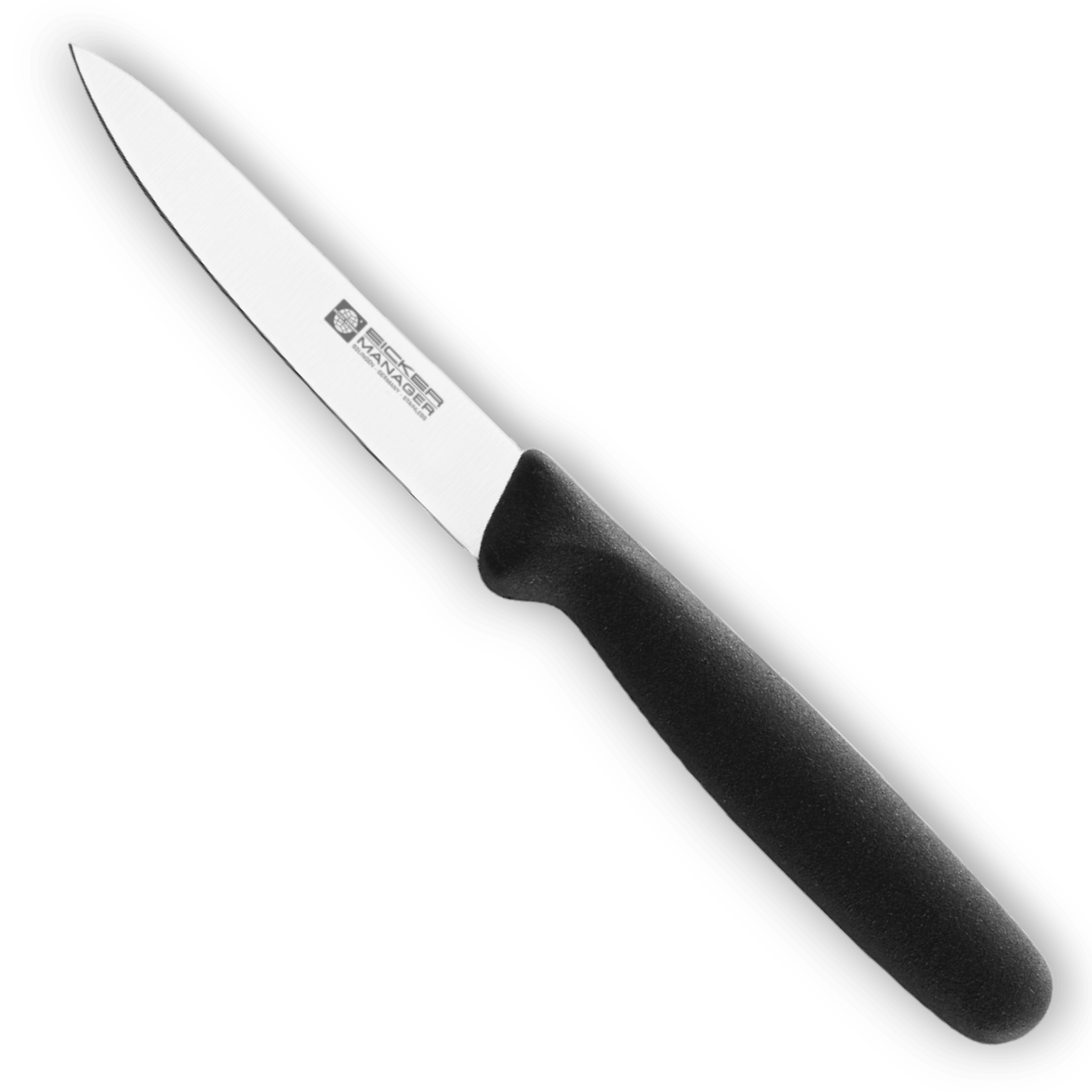 Eicker Küchenmesser mittelspitz Manager schneidet Gemüse – präzise Klinge im Einsatz