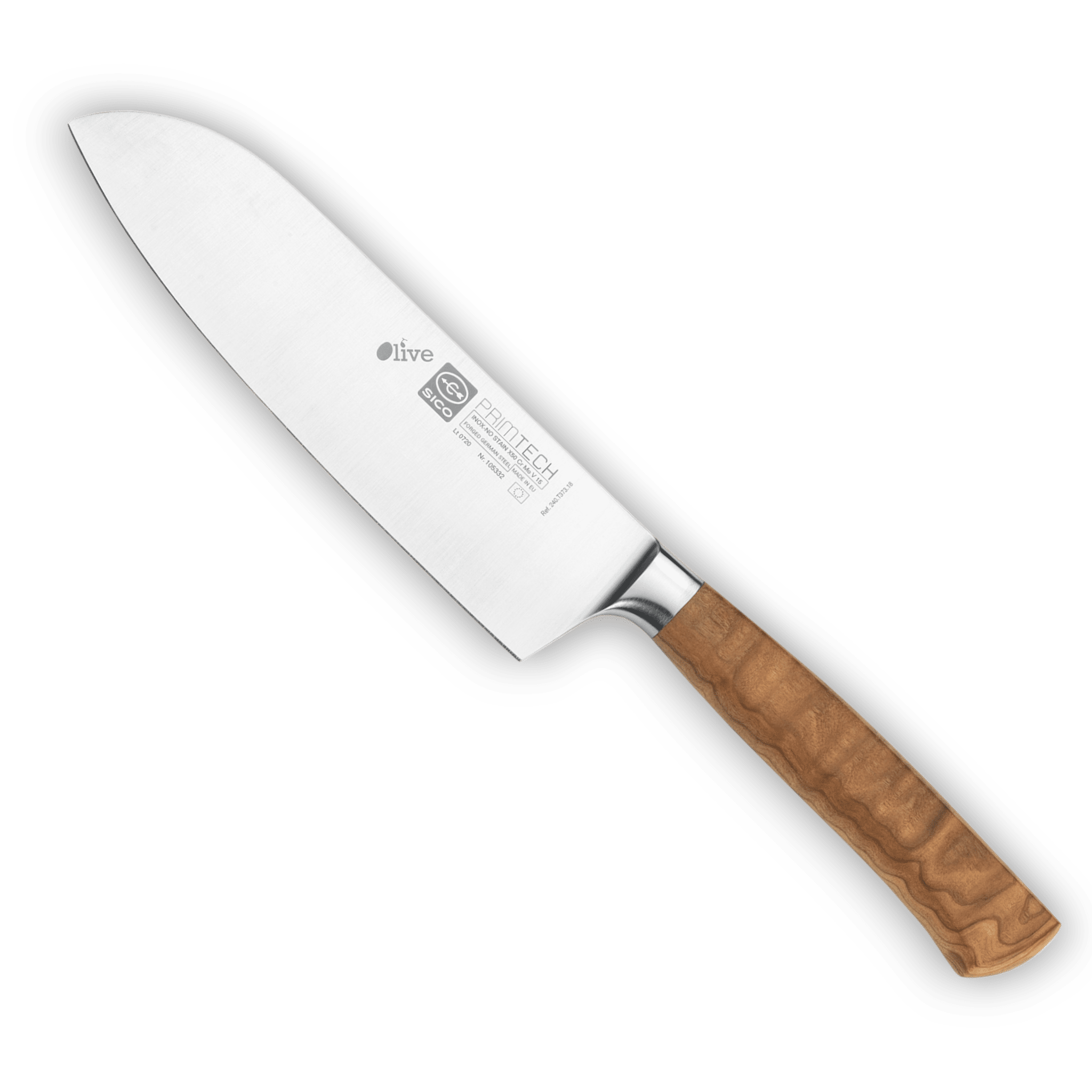 SICO Santoku Messer mit Griff aus Olivenholz