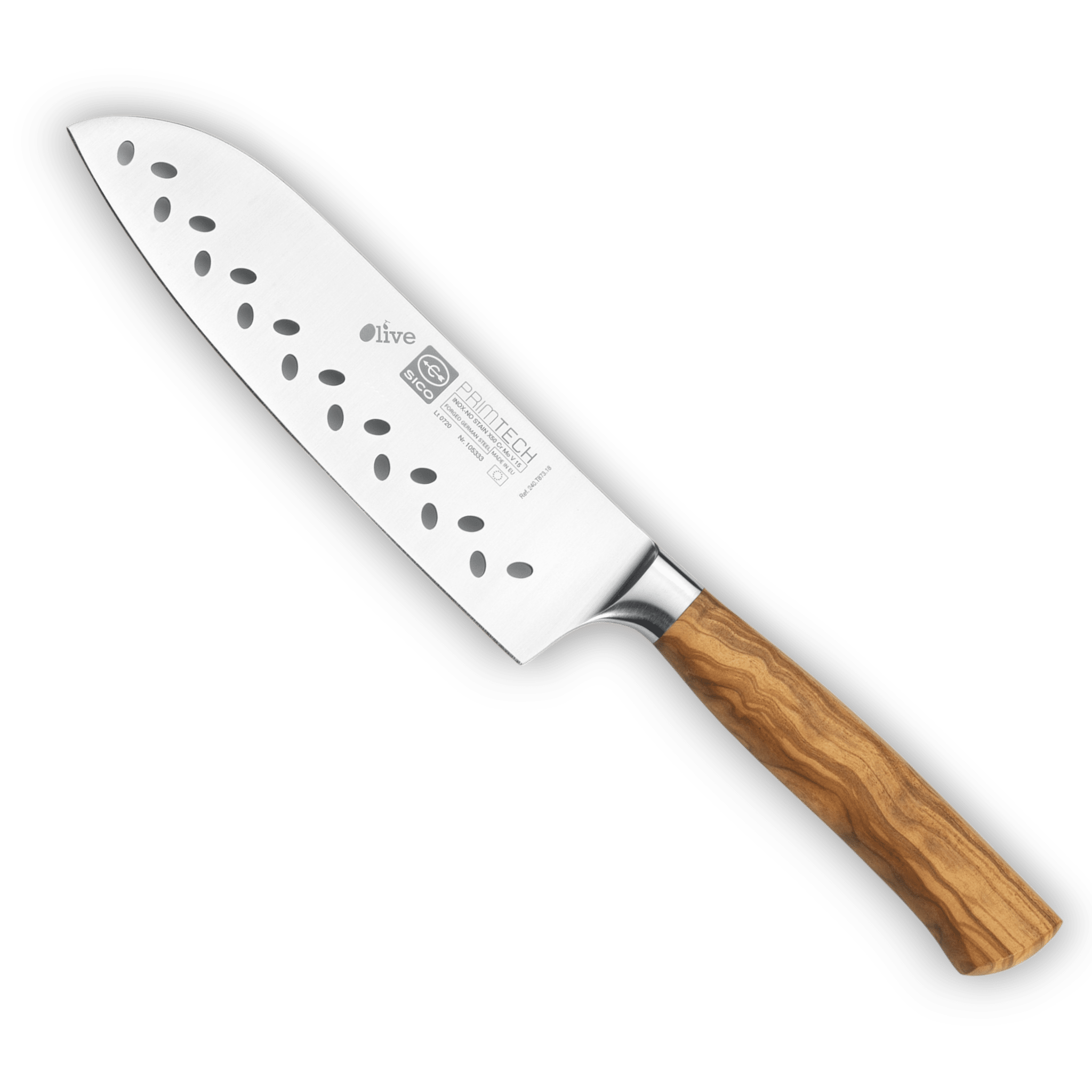 SICO Santoku Messer mit Griff aus Olivenholz