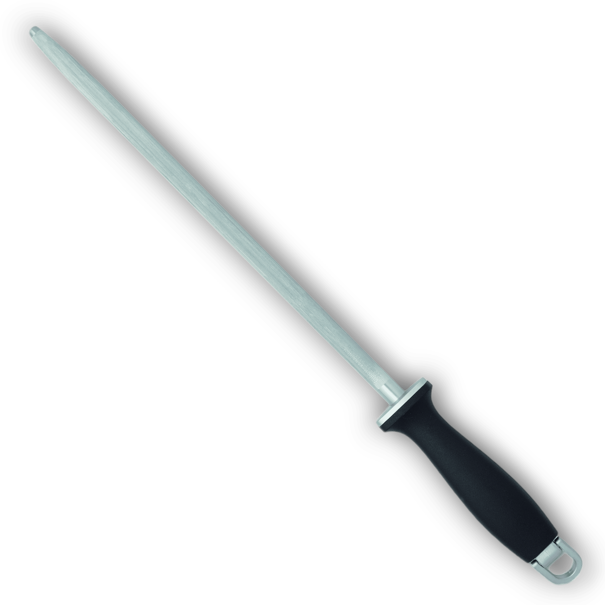 EICKER Wetzstahl Rund Normalzug 30 cm mit ergonomischem Griff und Handschutz