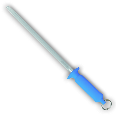 EICKER Wetzstahl Rund 4-seitig Microfeinzug / Poliert 30 cm mit ergonomischem Griff