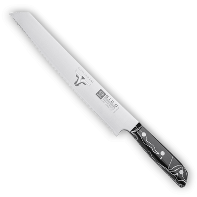 SICO Brotmesser mit gezahnter Edelstahlklinge (X50CrMoV15) und Acrylgriff. Mühelos durch Brot & Baguette. In 5 Farbvarianten.