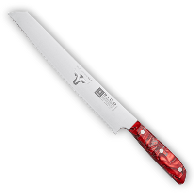 SICO Brotmesser mit gezahnter Edelstahlklinge (X50CrMoV15) und Acrylgriff. Mühelos durch Brot & Baguette. In 5 Farbvarianten.