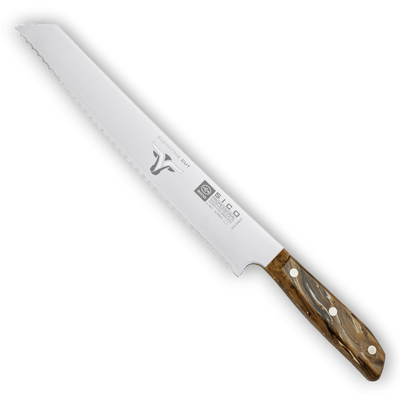 SICO Brotmesser mit gezahnter Edelstahlklinge (X50CrMoV15) und Acrylgriff. Mühelos durch Brot & Baguette. In 5 Farbvarianten.