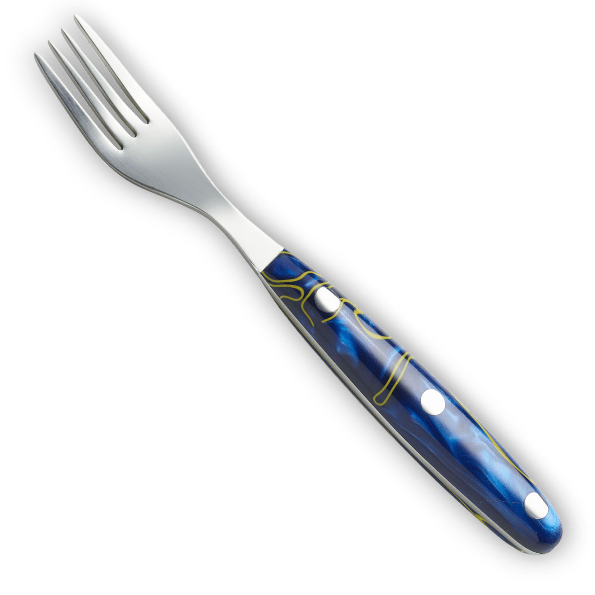 Detailansicht des ergonomischen Acrylgriffs der SICO Steakgabel